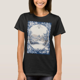 Dames T-shirt met Frans bloemenpatroon