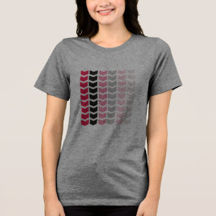 Dames T-shirt met geometrisch patroon - Gradiënt 