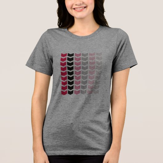 Dames T-shirt met geometrisch patroon - Gradiënt (Voorkant)