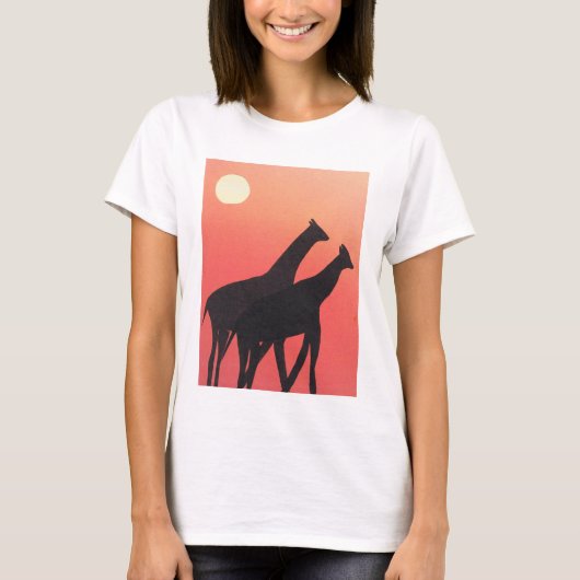 Dames T-shirt met Giraffe design (Voorkant)