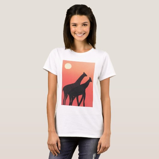 Dames T-shirt met Giraffe design (Voorkant volledig)
