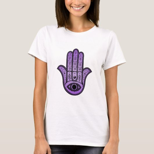Dames T-shirt met Hand van Fatima ontwerp (Voorkant)