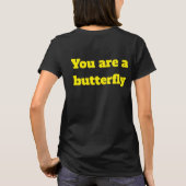 Dames T-shirt met kleurrijk vlinderontwerp –  (Achterkant)