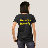 Dames T-shirt met kleurrijk vlinderontwerp –  (Achterkant volledig)