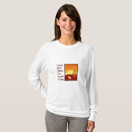 Dames T-shirt met lange mouwen (Voorkant volledig)