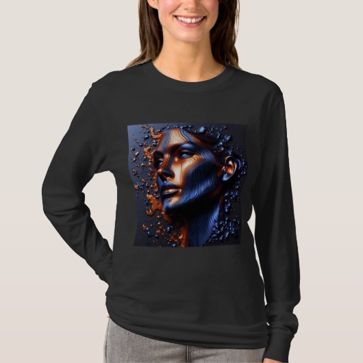 Dames T-shirt met lange mouwen Artwork 3 (Voorkant)