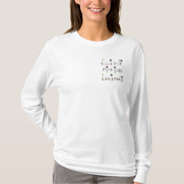 Dames T-shirt met lange mouwen en schakeldiagramme