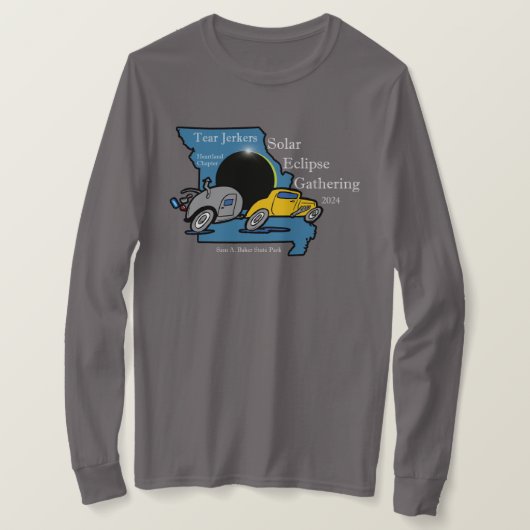 Dames T-shirt met lange mouwen voor Eclipse (Design voorkant)