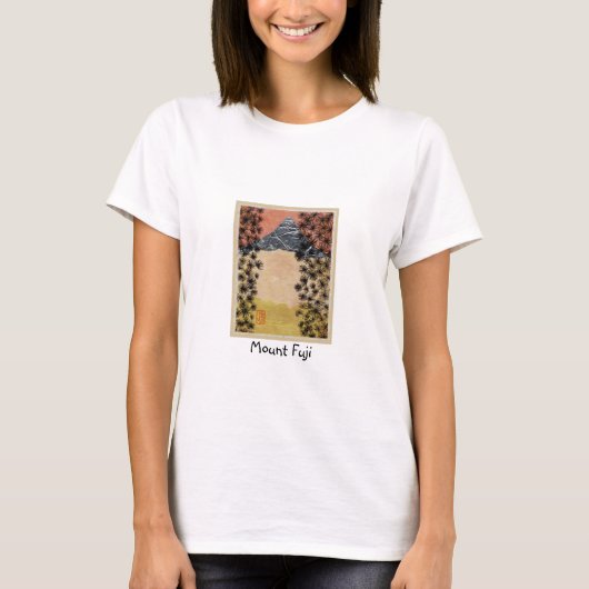 Dames T-shirt met Mount Fuji (Voorkant)
