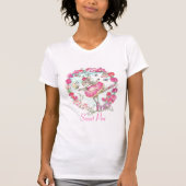 dames - T-shirt met touw (Voorkant)