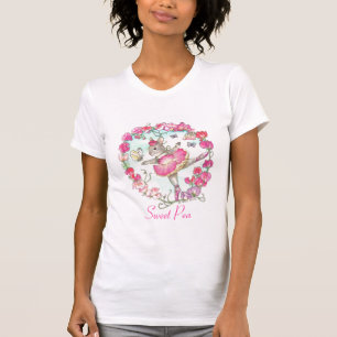 dames - T-shirt met touw