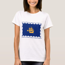 Dames T-shirt met vlag van Quebec City, Canada