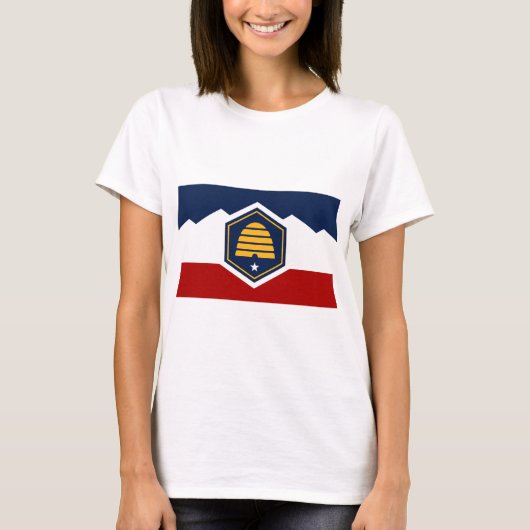 Dames T-shirt met vlag van Utah, VS (Voorkant)