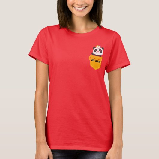 Dames T-shirt 'Mijn baby' (Voorkant)