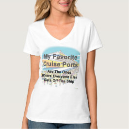 DAMES T-SHIRT - Mijn favoriete cruisehavens -