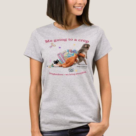 Dames T-shirt Punch the Monkey (Voorkant)