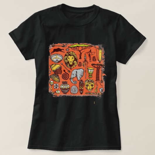 Dames T-Shirt uit Afrika (Design voorkant)