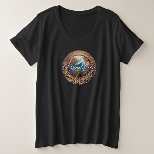 Dames T-shirt voor plusmaten (Design voorkant)