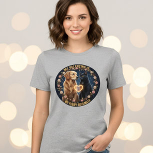 Dames T-shirt voor Valentijnsdag met harige zielsv