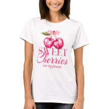Dames T-shirt Zoete Kersen
