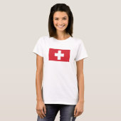 Dames T-Shirt Zwitserland (Voorkant volledig)