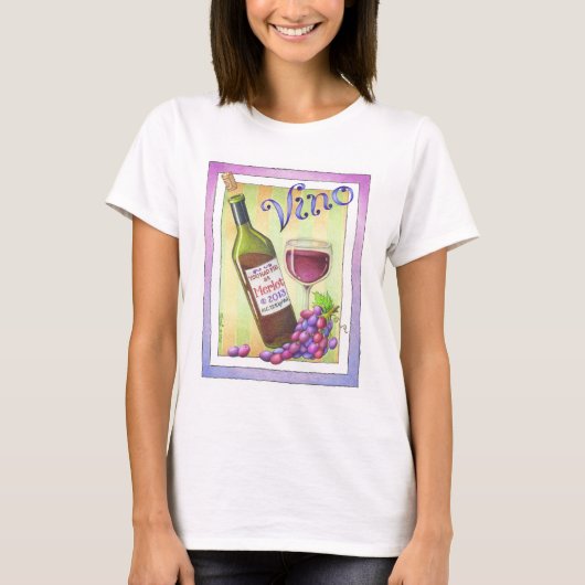 DAMES T-SHIRTS - Je had me al bij MERLOT! (Voorkant)