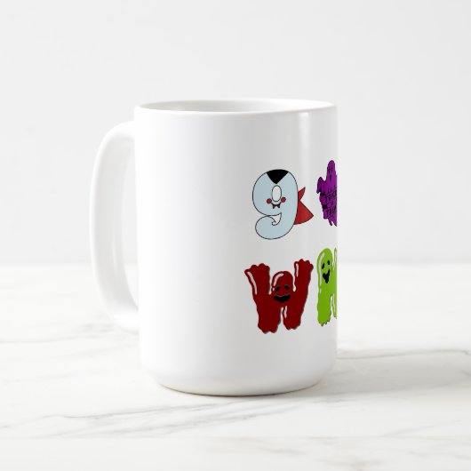 Dames T-shirts, Mannen Shirten, Mom Ghost T-shirts Koffiemok (Voorkant links)