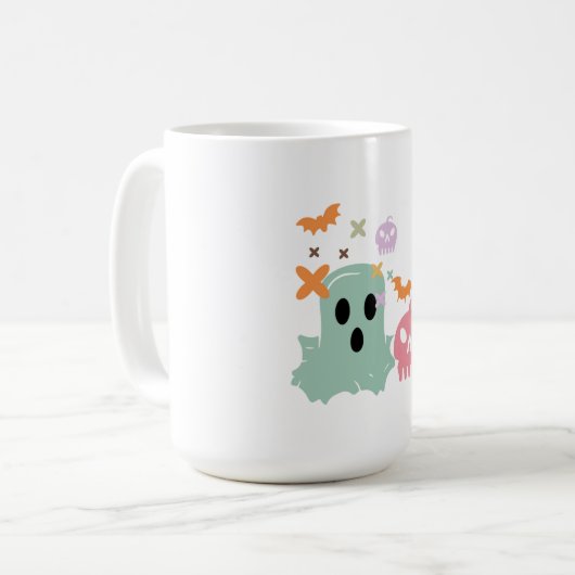 Dames T-shirts, Mannen Shirten, Mom Ghost T-shirts Koffiemok (Voorkant links)