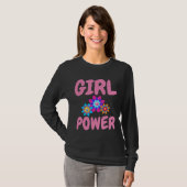 Dames T-shirts met GIRL POWER (Voorkant volledig)