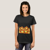 Dames T-shirts : Oranje & Gele Bloemen  (Voorkant volledig)