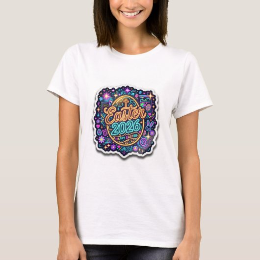 Dames T-shirts Paas Thema's (Voorkant)