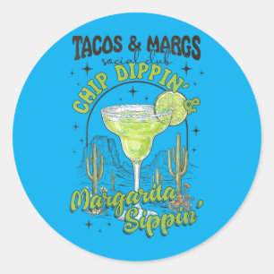 Dames Tacos Margs Social Club Chip Dippin Ronde Sticker