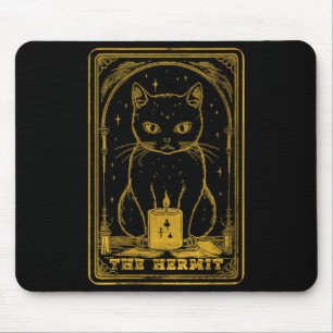 Dames Tarot Halloween Zwarte Kat De Kluizenaar Tar Muismat