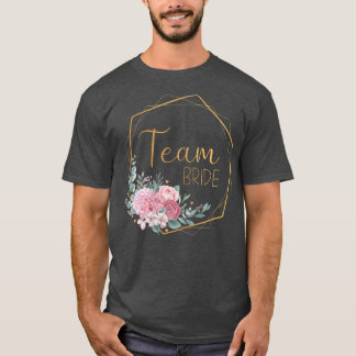Dames Team Bruid Jacht Avond Trouwen Eucalyptus T-shirt