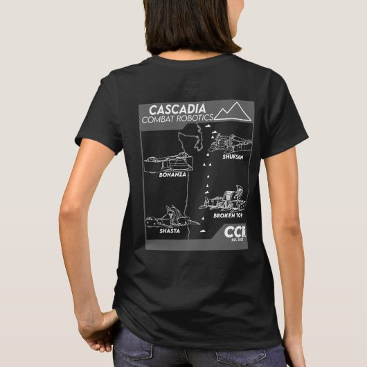 Dames Team Wireframe T-shirt (Achterkant)