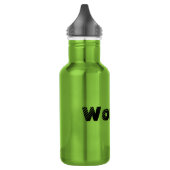 Dames tekst Naam Kleur matte zwarte waterfles (Links)