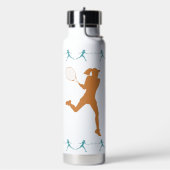 Dames Tennis Silhouetten-Paarse, Blauwgroen, & Sin Waterfles (Links)