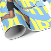 Dames Tennis Sport Fitness Cadeaupapier (Rol Hoek)