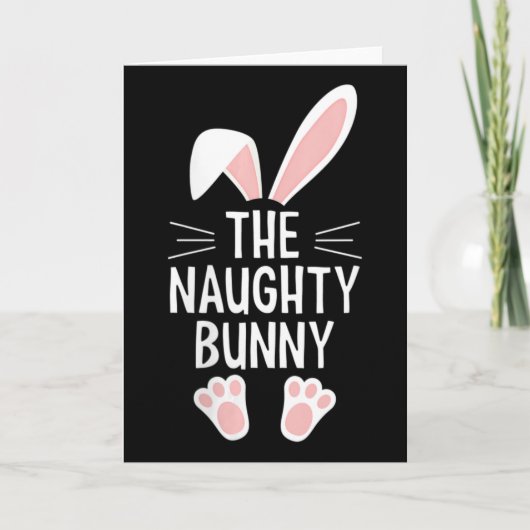 Dames The Naughty Bunny V-neck Kaart (Voorkant)