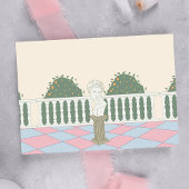 Dames theetuin baby shower kaart