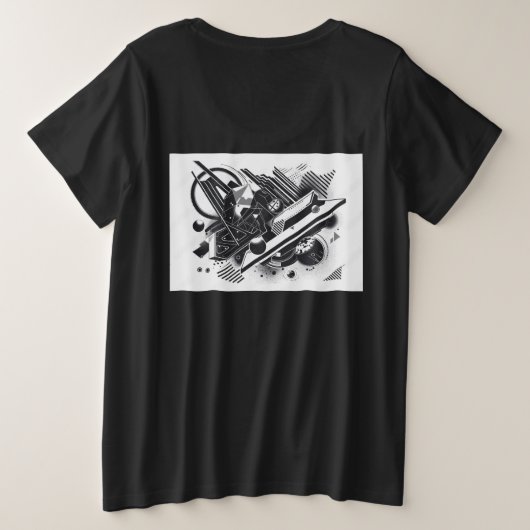 Dames tishert Plus Maat T-Shirt (Design achterkant)
