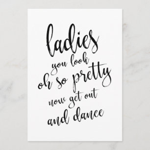 Dames Toilet Betaalbaar Trouwbord Kaart