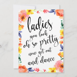 Dames Toilet Betaalbare Bloemrijke Trouwtekst