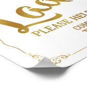 Dames toilet - bord voor toiletbenodigdheden poster (Hoek)