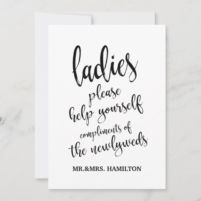 Dames Toilet Mand Basket Betaalbaar Bord (Voorkant)