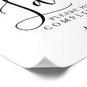 dames toilet teken - toiletmand Elegant Poster (Hoek)