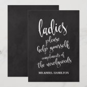 Dames toilettas goedkoop krijtbord bord kaart (Voorkant / Achterkant)