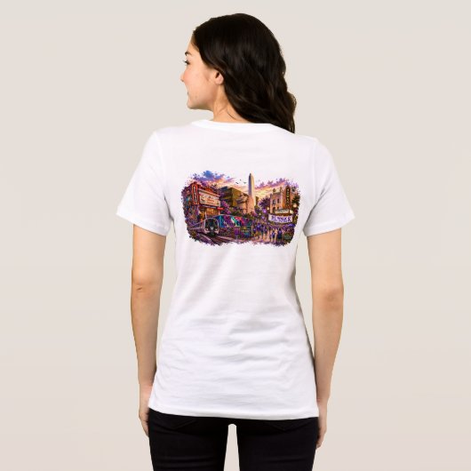 Dames Tri-Blend District T-shirt (Achterkant volledig)