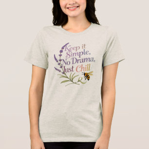 Dames Tri-blend T-Shirt met Lavendel en Bij