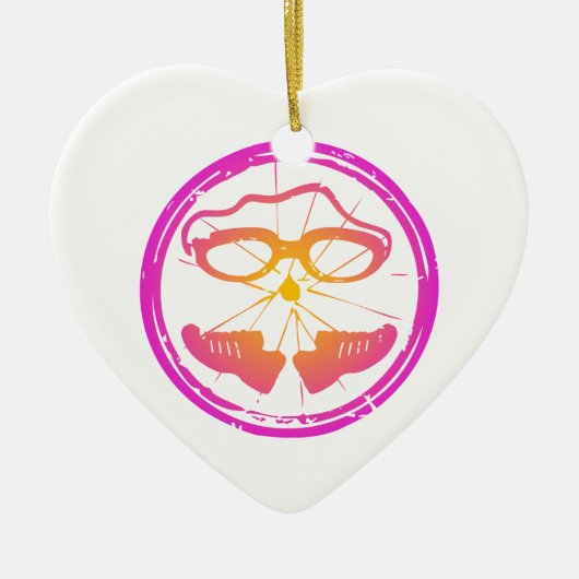 Dames triatlon, vrouw triatlon keramisch ornament (Voorkant)